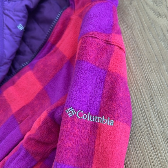 Columbia Vibrant Purple Quilted Jacket 6/12m reversible - Picture 4 of 4